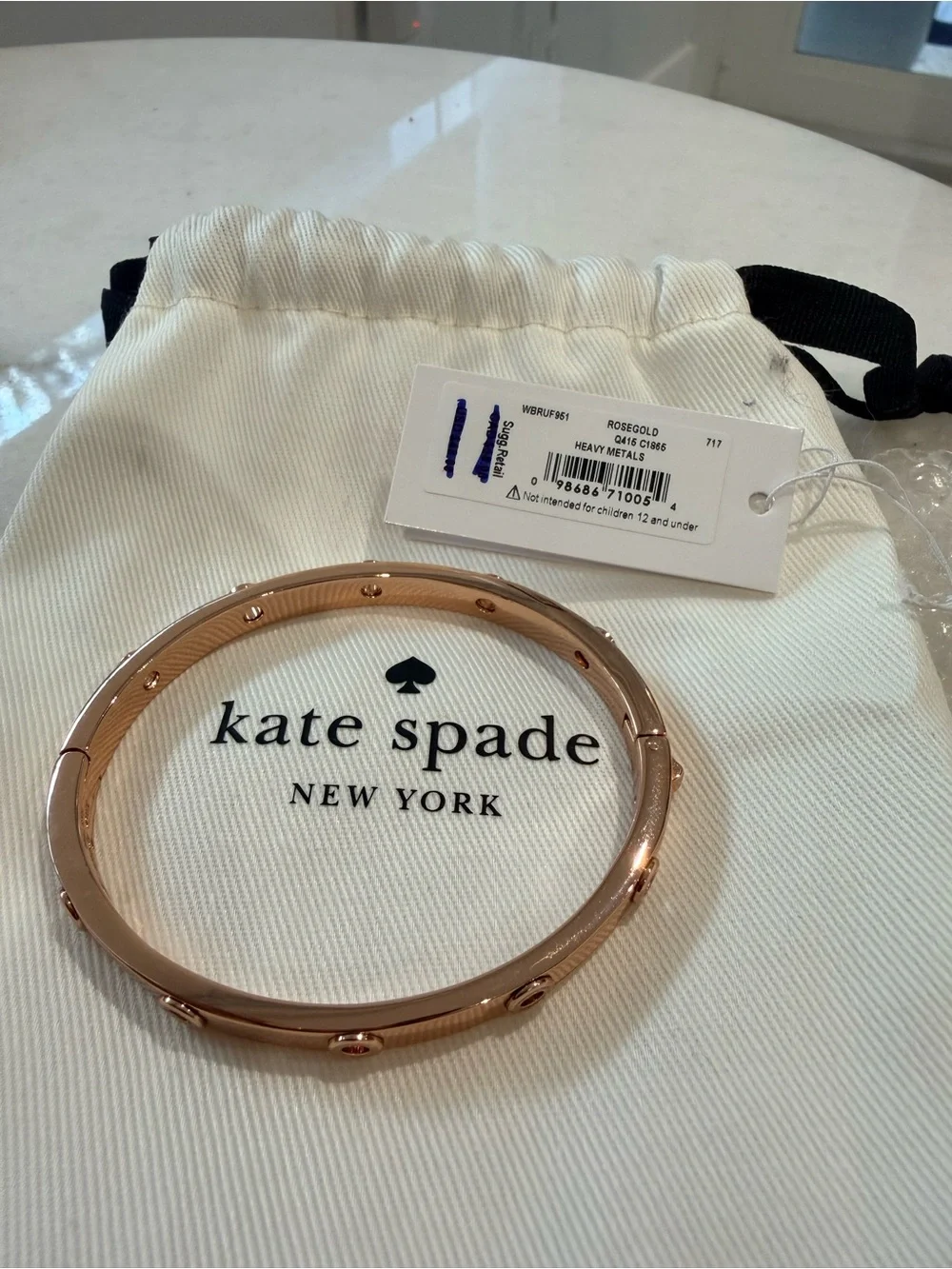 kate spade Rose Gold Hinge Bangle Bracelet - BRAND NEW